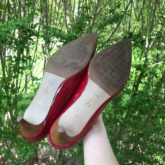 Cole Haan Polished Tango Red Paten Air Juliana Pumps - Picture 6 of 9